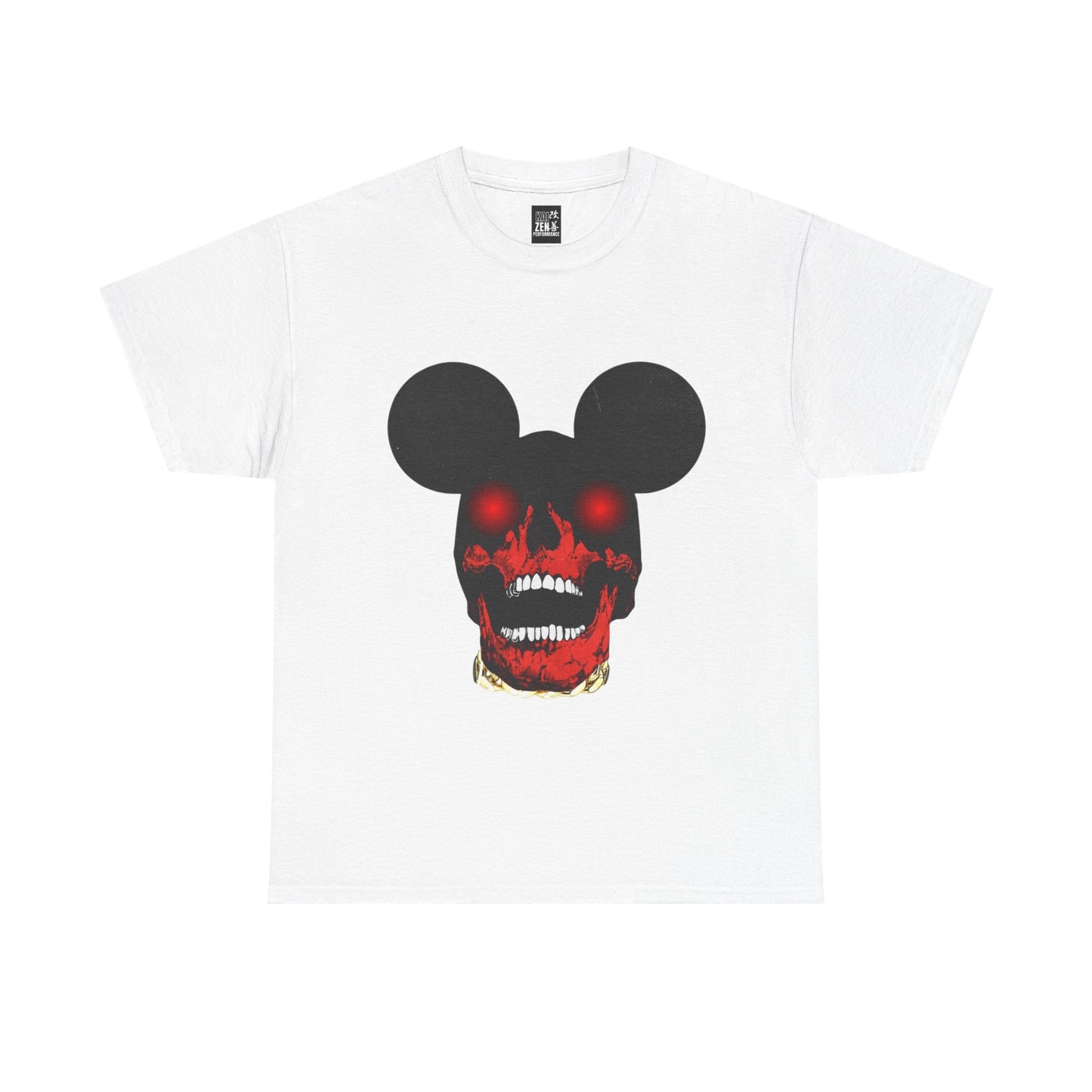 Skull Mouse Horror Tee - Gothic Red Skull T-Shirt