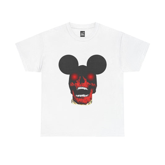 Skull Mouse Horror Tee - Gothic Red Skull T-Shirt