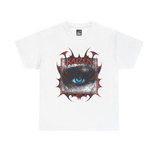Kaizen Blue Eye Graphic Tee — Gothic Gym Eye Design T-Shirt