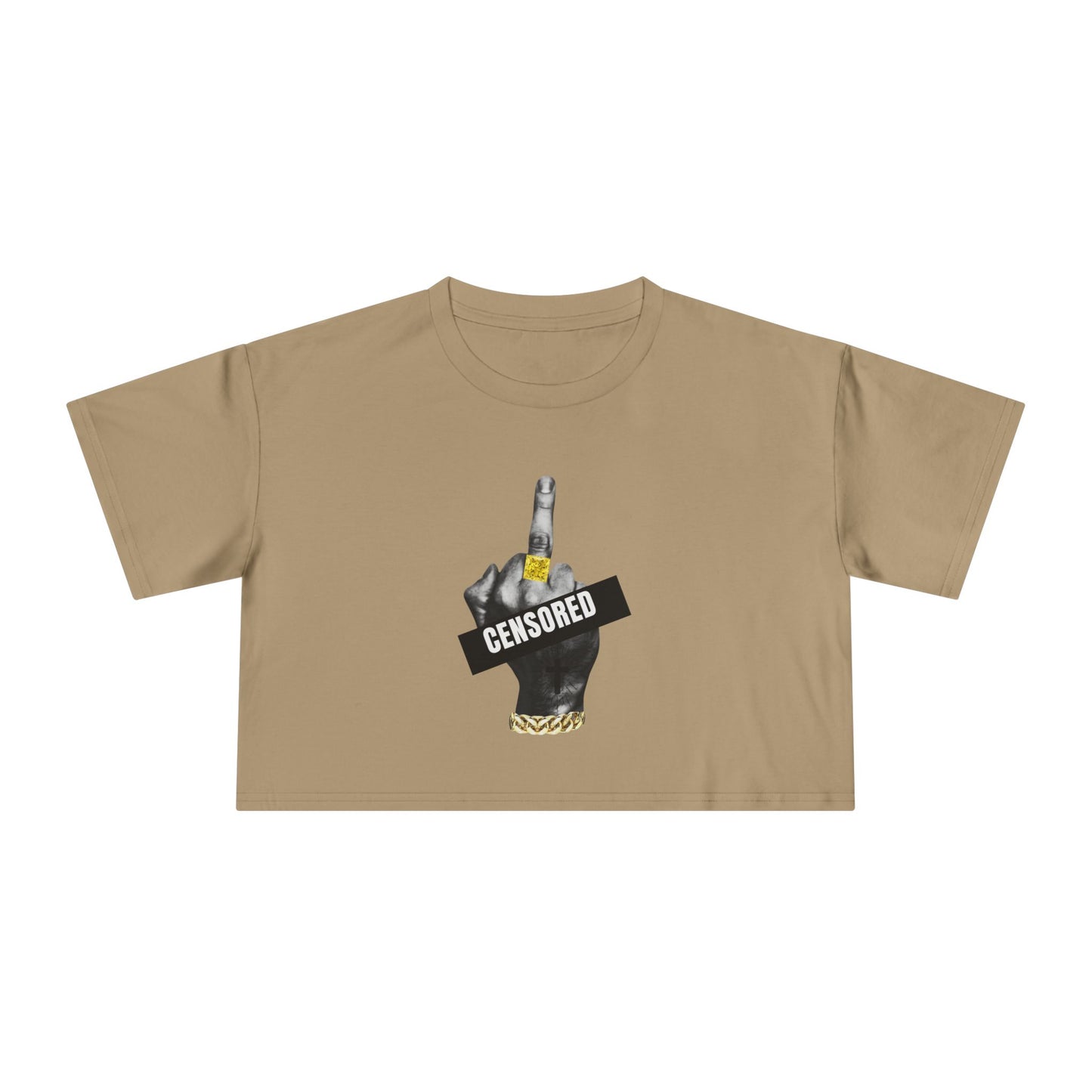 Women's Censored Graphic Crop Tee -