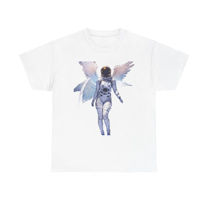 Cosmic Astronaut with wings Unisex Heavy Cotton Tee
