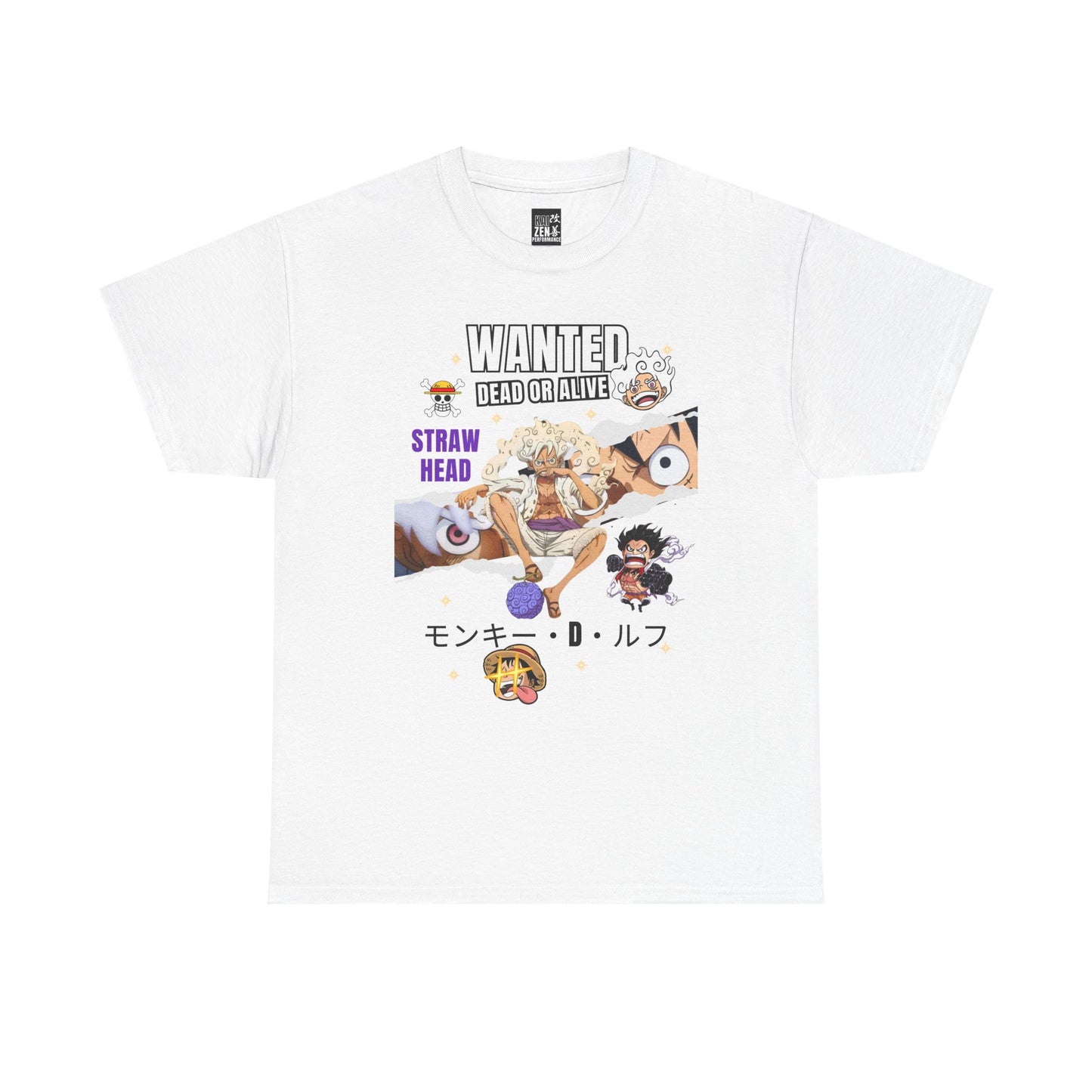 Straw Hat Wanted Poster Tee — Anime Pirate Crew Graphic T-Shirt