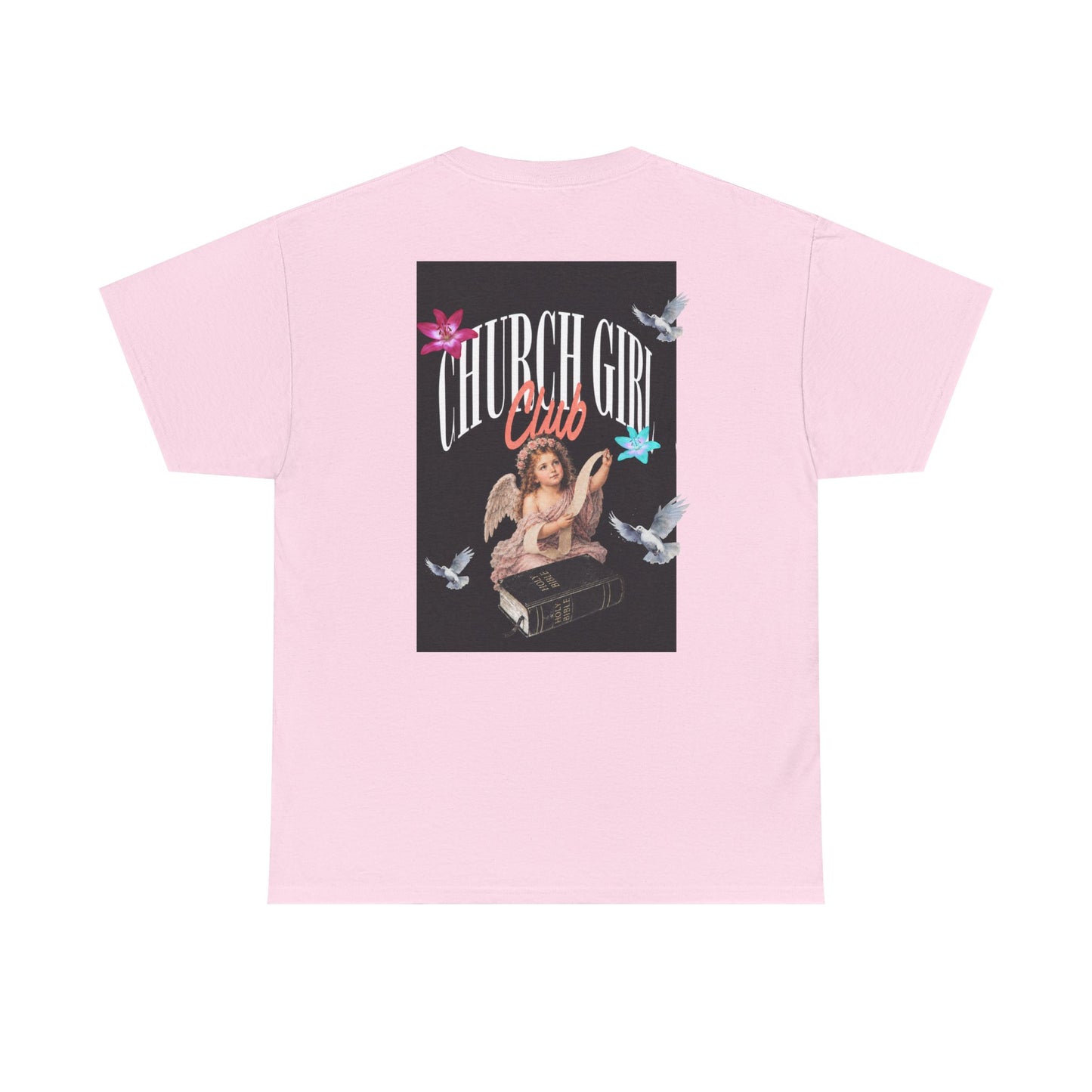 'Church Girl Club' Vintage Angel Graphic Tee