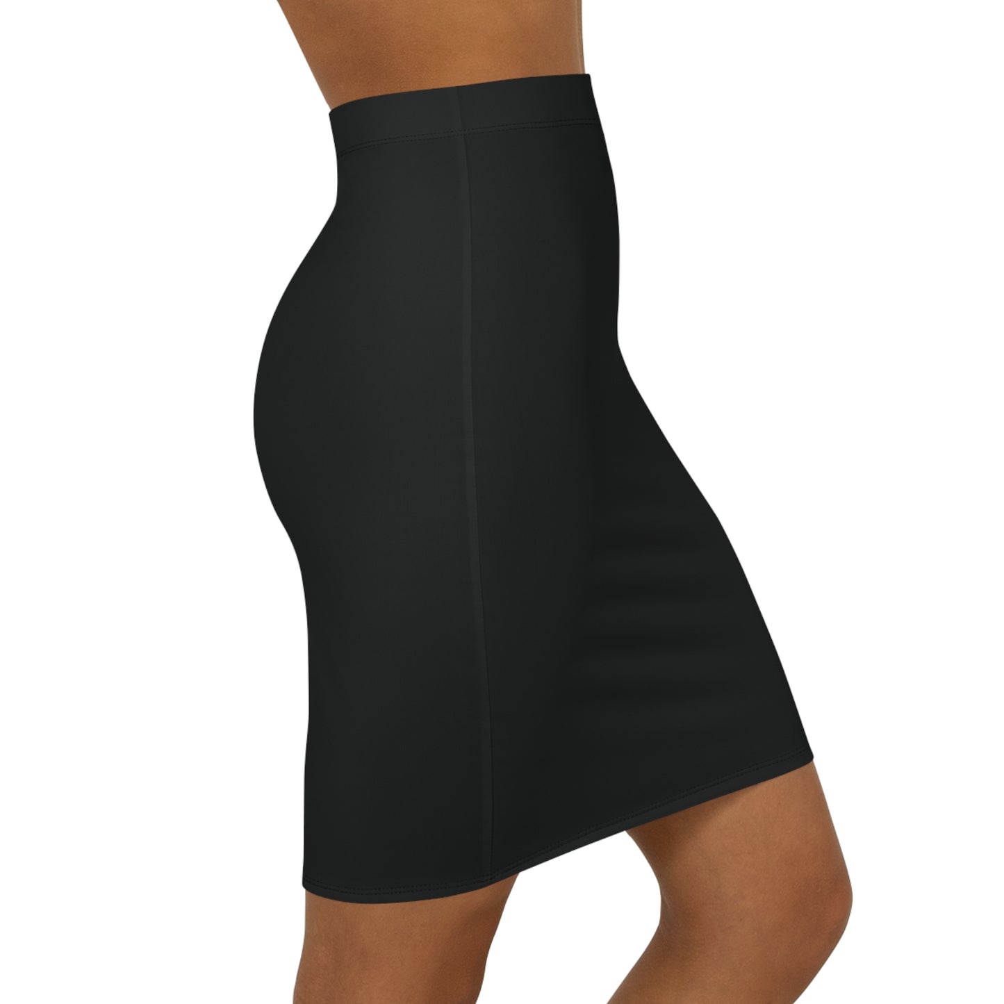 Women's Mid-Waist Pencil Skirt with Kaizen Kanji