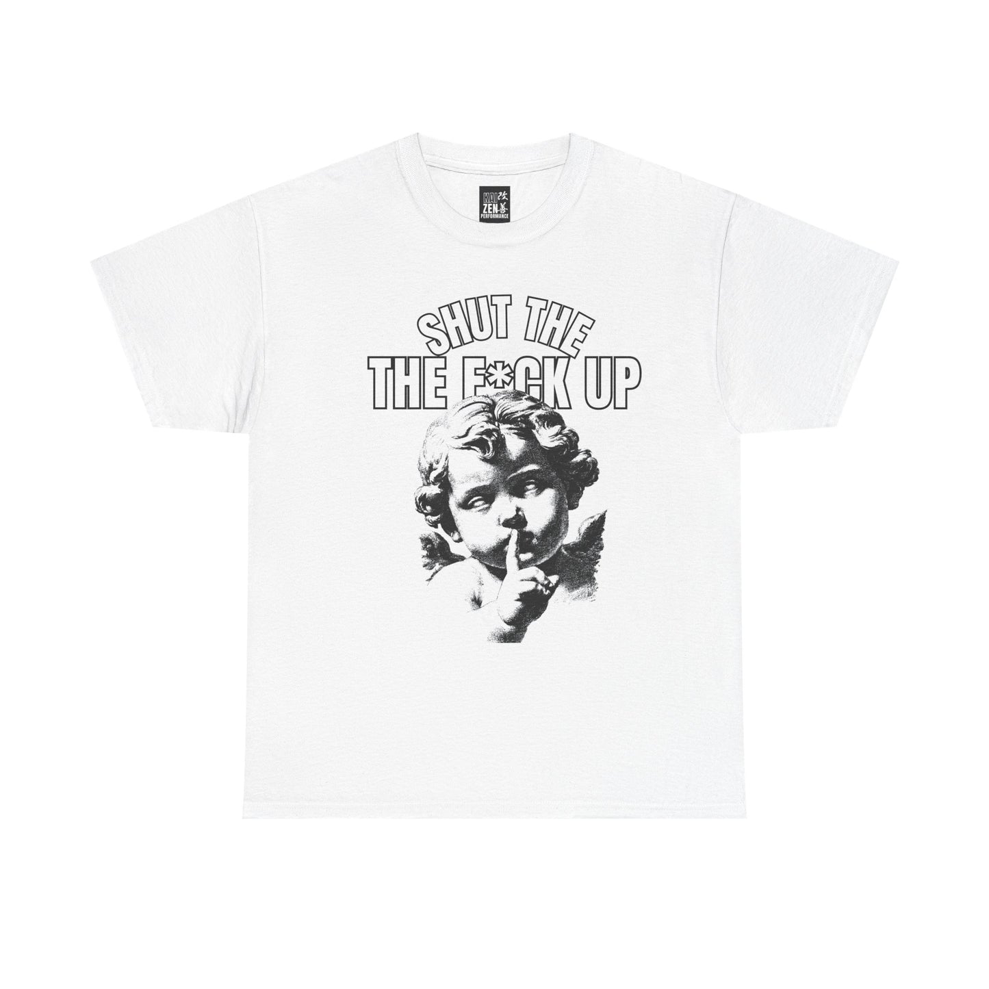 Shh Angel Graphic Tee — "Shut The F*ck Up" Vintage Cherub Shirt