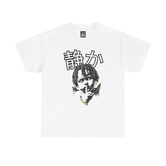 Kid Angel Graphic Tee — 'Shh' Japanese Kanji Quiet Shh Design