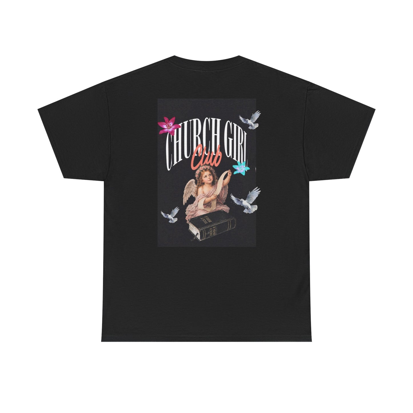 'Church Girl Club' Vintage Angel Graphic Tee
