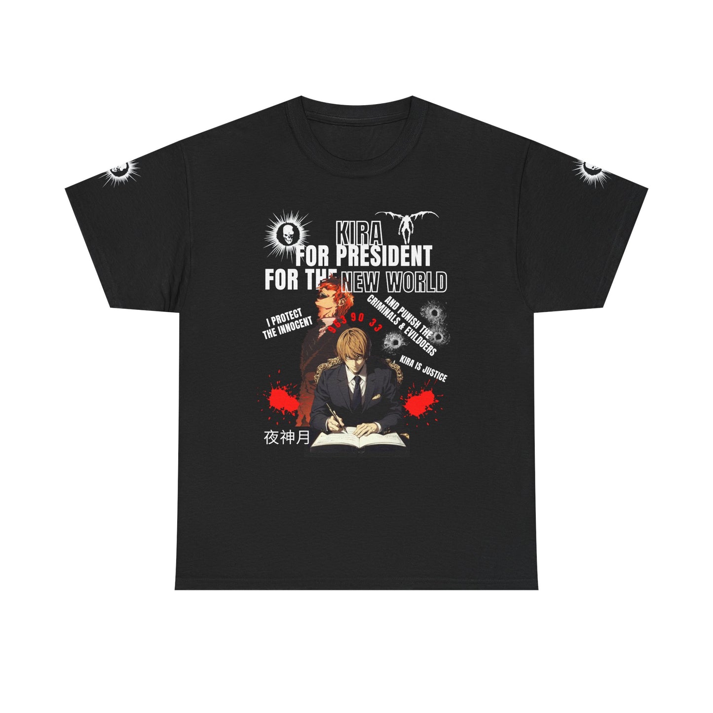 Kira for President Graphic Tee, Unisex Heavy Cotton T-Shirt, Anime Merch, Gift for Fans, Statement Wear, Casual Style