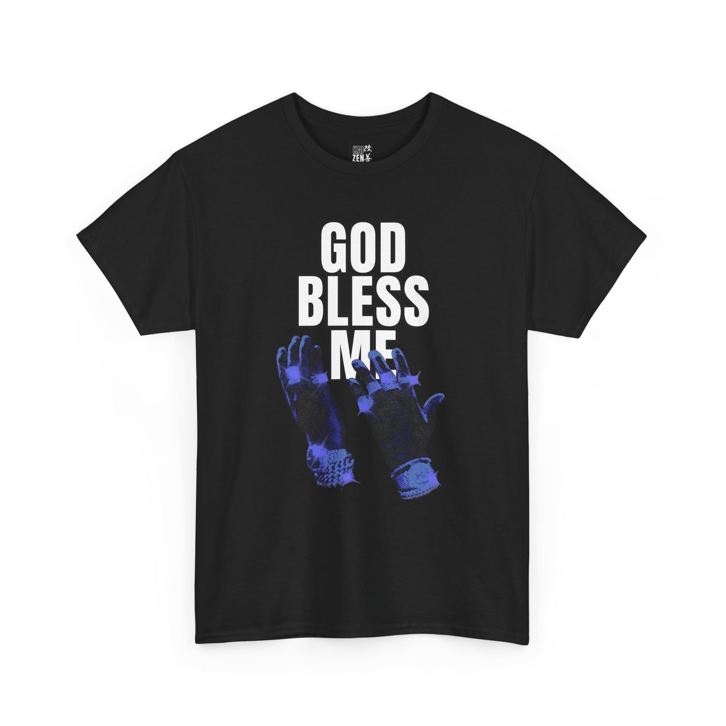 God Bless Me T-Shirt — Religious Graphic Tee with Praying Hands