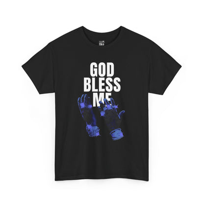God Bless Me T-Shirt — Religious Graphic Tee with Praying Hands