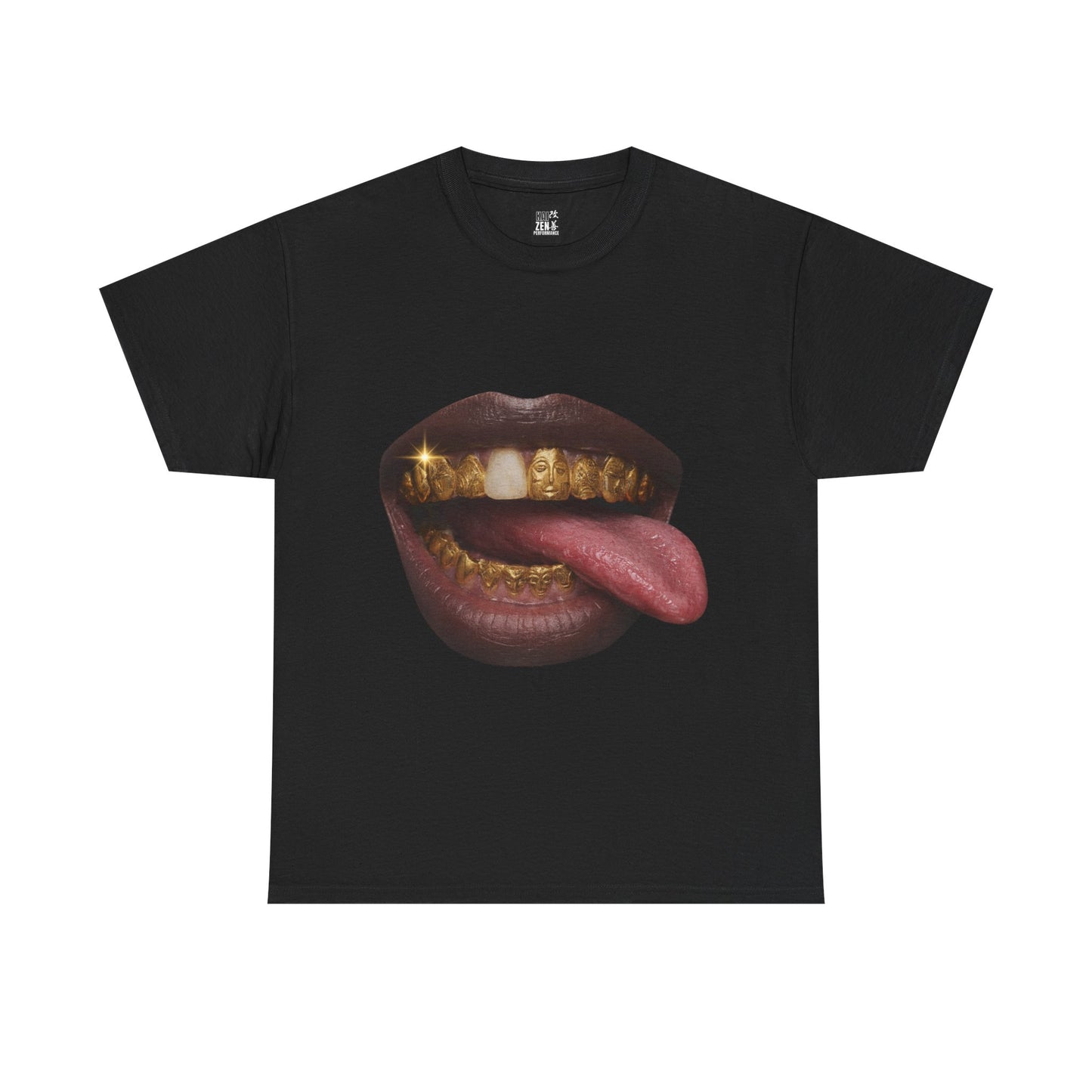 Graphic Tee — Gold Grill Lips Tongue