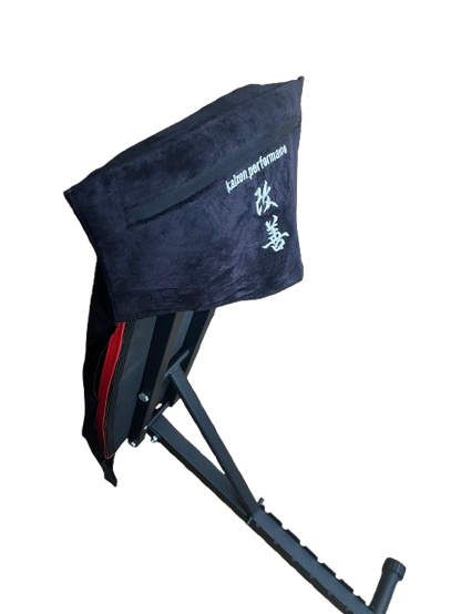 Gymhanddoek met een handige ritsvak! zwart