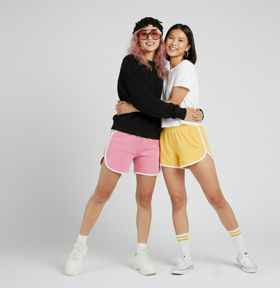 Bootyshorts pack yellow and pink