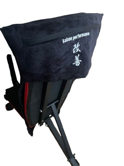 Gymhanddoek met een handige ritsvak! zwart