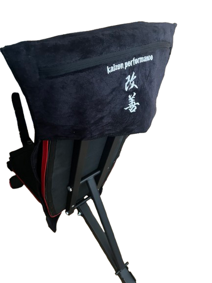 Gymhanddoek met een handige ritsvak! zwart