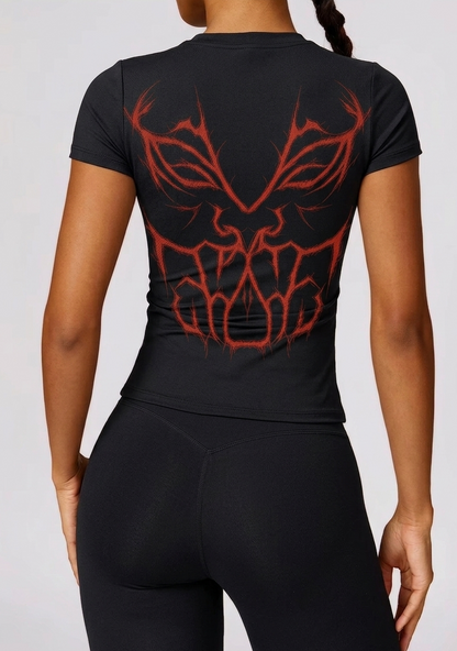 DemonBack Compression Noir Shirt for Women – Unleash Your Strength