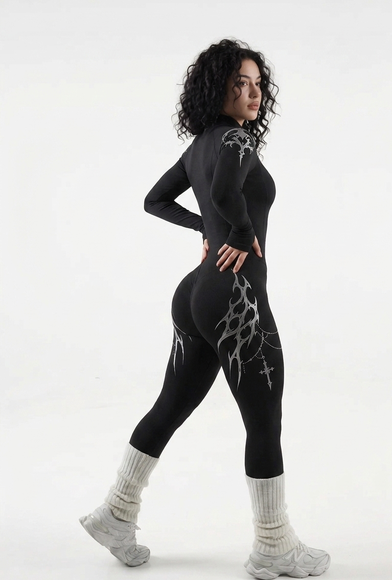 Faith Over Fear Women’s Noir compression Jumpsuit