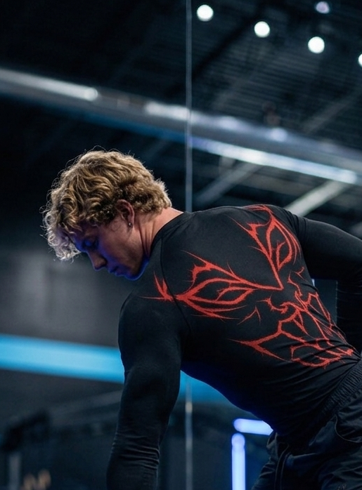 Demon Back Eclipse long sleeve compression shirt