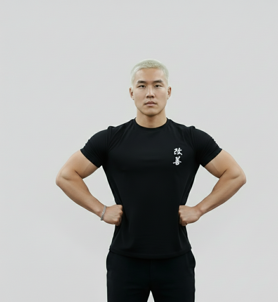 Kaizen noir- short sleeve muscle T-shirt