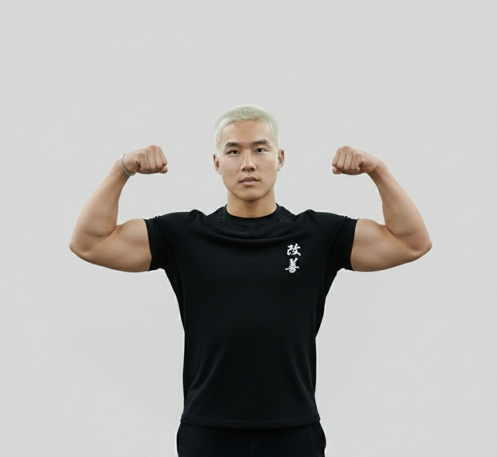 Kaizen noir- short sleeve muscle T-shirt