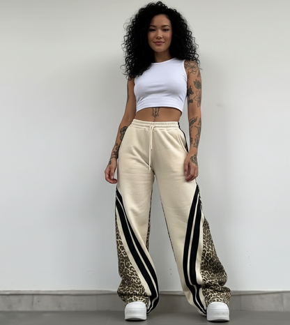Leopard baggy sweatpants