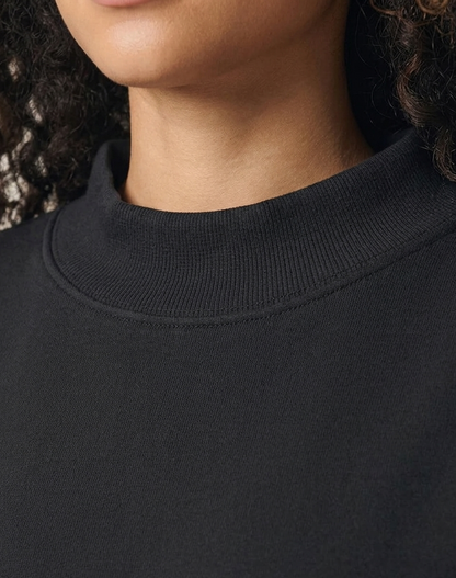 Noir 2 Piece Oversized Fleece Sweatshirt & Shorts Set