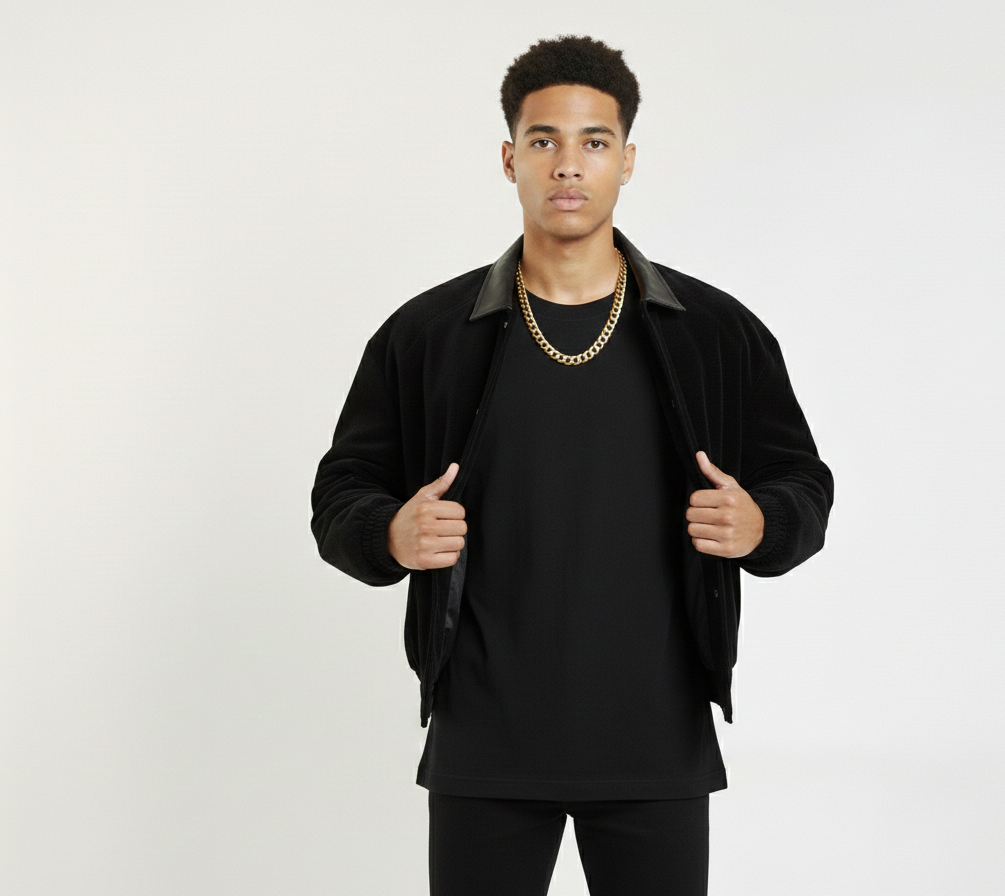 P.I.M.P Varsity Prince Jacket – Noir