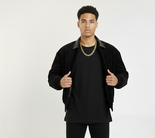 P.I.M.P Varsity Prince Jacket – Noir