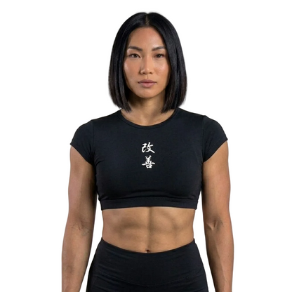 Women's Backless Crop Top Gym Shirt