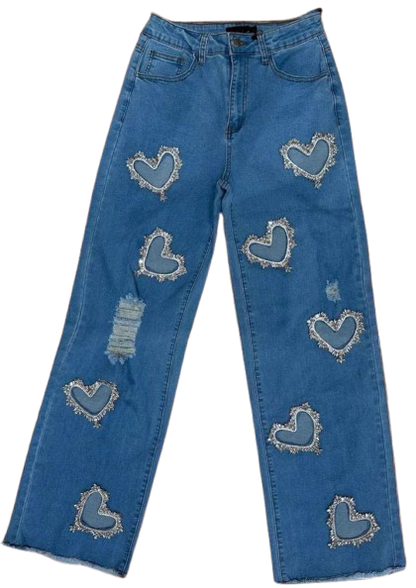 💙 Bold & Beautiful: Heart Cut-Out Denim 💙