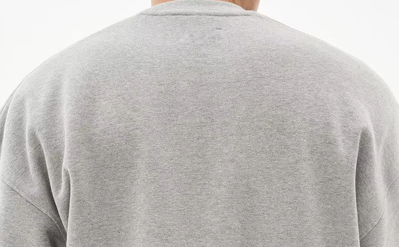 Grey Pullover Long Sleeve Sweatshirt+Shorts