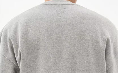 Grey Pullover Long Sleeve Sweatshirt+Shorts
