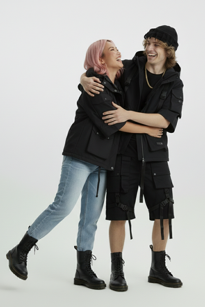 Streetwear techjacket Breathable Windproof Polyester Techwear