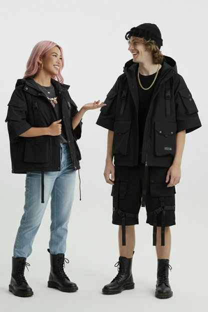 Streetwear techjacket Breathable Windproof Polyester Techwear