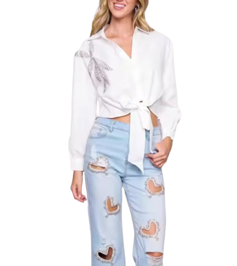 💙 Bold & Beautiful: Heart Cut-Out Denim 💙