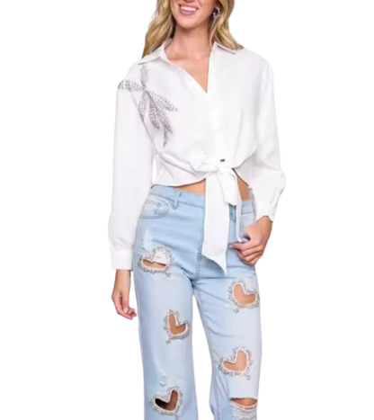 💙 Bold & Beautiful: Heart Cut-Out Denim 💙