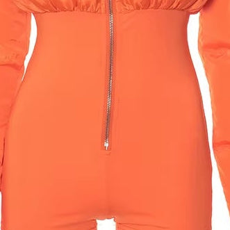 One Piece Hybrid Jumpsuit Jacket – All-in-One Streetwear Essential Orange